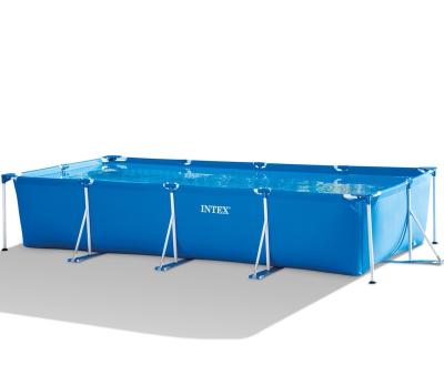 China Intex Rectangular Metal Frame Swimming Pool With 450*220*84cm Outer Above Ground Pool Easy Assemble Pool for sale