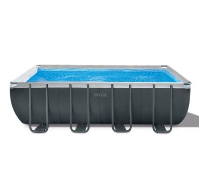 China INTEX Rectangular 18ft x 9ft x 52in PVC Inflatable Rectangular Swimming Pool With Ultra XTR Frame Above Ground Pools for sale