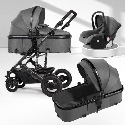 China Easy Folding Baby Stroller Portable Luxury Cheap Foldable Baby Stroller 3 In 1 Carrier Pram With Cradle Ride On Car Baby Buggy For Bebe Travel System for sale