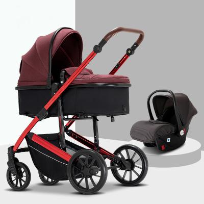 China Wholesale Baby Stroller Easy Folding Portable Baby Stroller EN1888 3 in 1 With New Design Cheap Black China Pram Good Quality Baby Carriage For Newborn Baby for sale