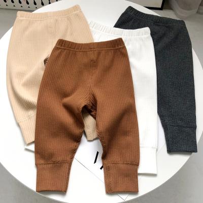 China 2021 New Designs Amazon Selling Baby Breathable Warm Cotton Knitted Pants Baby Boys And Girls Clothing Infant Leggings For Spring And Autumn for sale