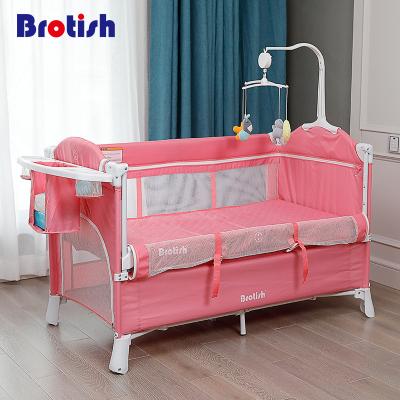 China Multifunctional TOP Selling OEM Amazon Brand Baby Crib Hutch With Wheels Baby Sets Safety Playpen Foldable Cradle For Travel System for sale