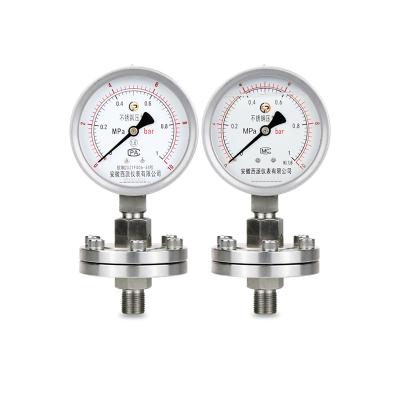 China CP-10 Stainless Steel Thread 304 316L Diaphragm Pressure Gauge for sale