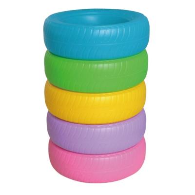 China Modern Exciting Portable Eco-Friendly Colorful Plastic Toy Tires for sale