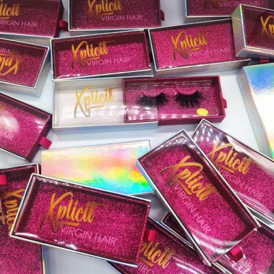 China Natural Custom Eyelash Packaging, 100% Real Mink Fur 3D Mink Eyelashes 5D 25mm Empty Box Eyelash Packaging Box for sale