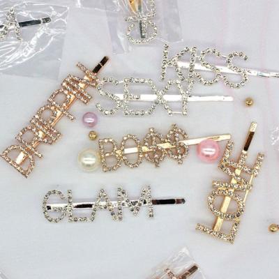 China NEW Hot Selling Korea Hairpin Water Full Drill Female Pearl Hair Clip Bangs Clip Side Hair Clip for sale