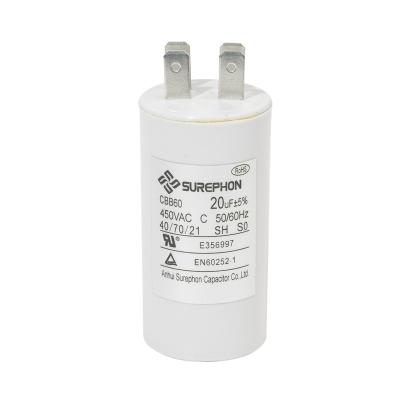 China Shipping of air conditioner starting capacitor cbb60 8uf 450vac and handling precio for sale