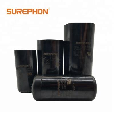 China Good insulation 250vac cd60 300uf capacitor CD60-S series motor starting capacitor for sale