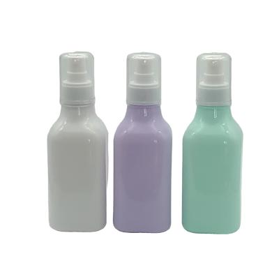 China Personal Care/White Purple Green Purple Color Cosmetic Pump Bottle Pump Bottle Skin Care 200ml Emulsion Master Squeeze Bottle for sale