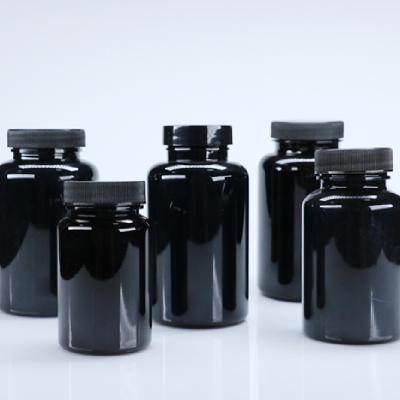 China Wholesale 100ml 120ml 150ml Black Medicine Pill Bottle Capsule Bottle Medicine Bottle With Screw Cap for sale