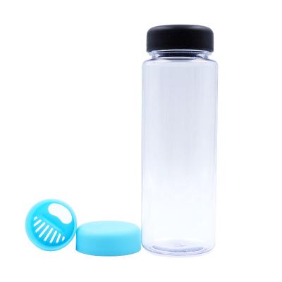 China Hot Sale 500ml Sustainable Drinking Bottle Water Bottle Plastic Drinks Cup With Filter Plastic Anti-fall Drinking Water Bottle for sale