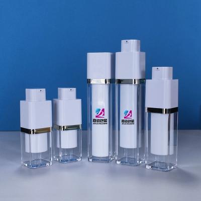 China Big Brand Skin Beauty Bottle Twist Pump Bottle Lotion Pump Bottle 15ml 30ml 50ml Airless Popular Plastic Cosmetic Packing Squares Twist Pump Bottle for sale