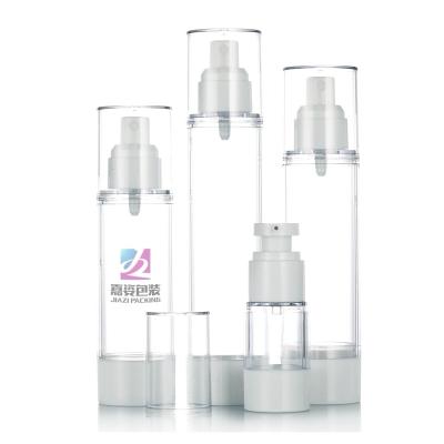 China White Airless Twist Pump Bottle 15ml 30ml 50ml 80ml 100ml 120ml 150ml 200ml Clear AS Cosmetics Serum Airless Spray Pump Bottle for sale