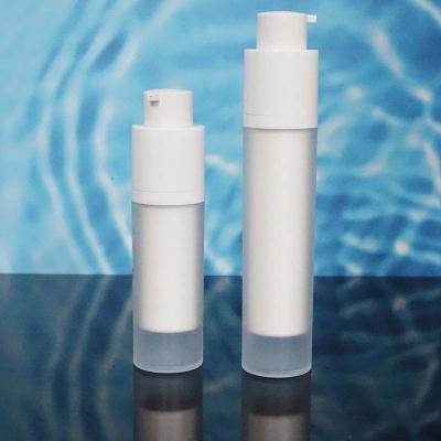 China Airless Twist Pump Bottle In Stock Matte White Airless Twist Pump Bottle 15ml 30ml 50ml for sale