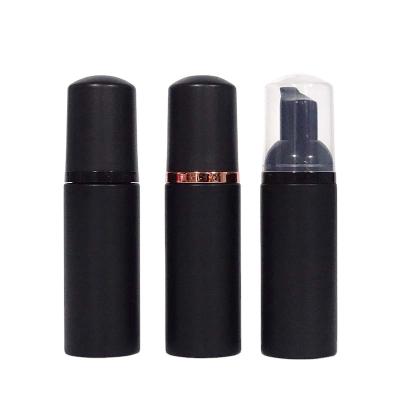 China 100ml Square 5 Ounce Cosmetic White HDPE Foam Pump Bottle Rose Gold 50ml 30ml for sale