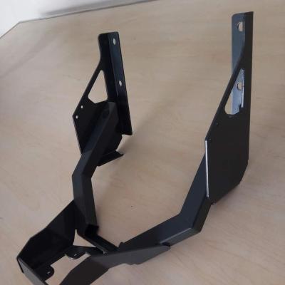 China Customized Black Powder Coated Sheet Metal Fabrication OEM For Fertilizer Spreader Made By CNC Bending And Laser Cutting for sale