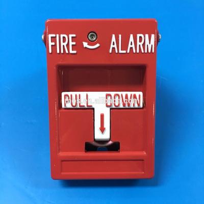 China Accessible Red Indoor Manual Action Weather Proof Uncoded Fire Alarm Pull Single Station With Covers Similar To Bosch for sale