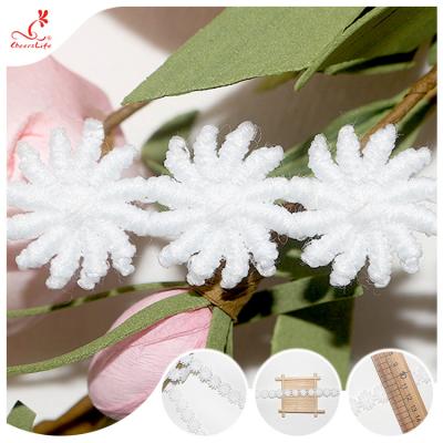 Κίνα Poly Milk Tassel Fringe 3D Flower Lace Trims Αξεσουάρ για Δαντελένια Φορέματα προς πώληση