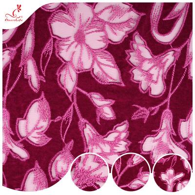 China 135cm Polyester Water Soluble Lace Guipure Embroidery Lace Trim Fabric for sale