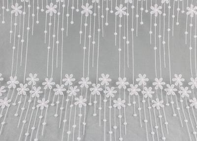 China 51 Zoll Elfenbein-Blume gestickte Maschen-Spitze-Gewebe-für französische Brautkleider zu verkaufen