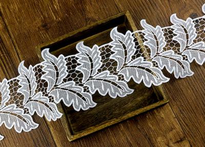 China Leaf Guipure Polyester Lace Trim With Water Soluble Reach L4 High Color Fastness for sale