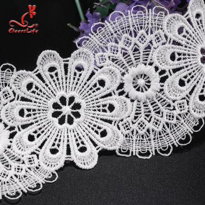 Chine Broderie plate de fleur d'équilibre de dentelle de dentelle d'équilibre de bout droit d'équilibre en gros de dentelle à vendre