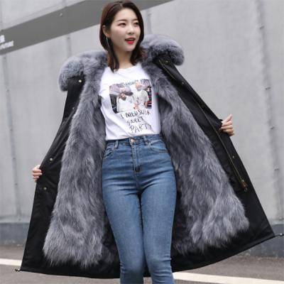 China Factory Direct Wholesale Women's Parkas Wolf Fur Mens Parka Winter Fur Coat Anti-Shrink for sale