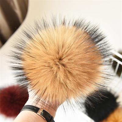 China Factory Direct Wholesale Soft Hand Feeling Phone Case With Pompom Genuine Fur Ball Fur Puff Ball Raccoon Key Chain for sale