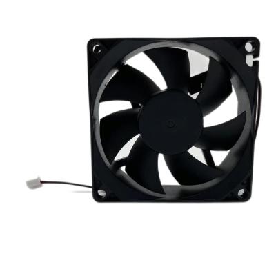 China Exhaust Ventilation Factory Sells 80*80*25Mm 12V 24V 48V Low Noise Small Axial Fan Metal Frame, High Temperature Resistant Fan for sale