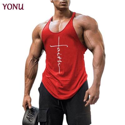 China Manufacturer Hot Selling Men's QUICK DRY Fitness Loose Casual Vest Printed Sports Invest T-shirt Tops for sale