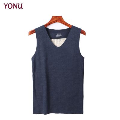 China Breathable Manufacturers Wholesale Autumn And Winter Men's Thermal V-Neck Shirt Vest Seamless Swept Bottoming Vest for sale