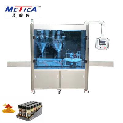 China New Design Automatic Food Spice Powder Filling Machine and Pepper Powder Filling Capping Packing Line for sale