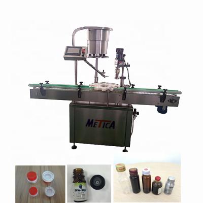 China Shanghai supplier quality competitive automatic rotarty tabletop food glass bottle closing capping machine for sale