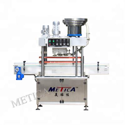 China Automatic Linear Food Bottle Capper and Automatic Capsule Closing Machine Bottle Screw Capping Machine for sale