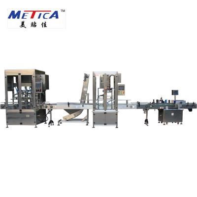 China Tabletop Automatic High Capacity Vegetable Oil Oil Bottle Capping and Filling Labeling Machine Packing Equipment for sale