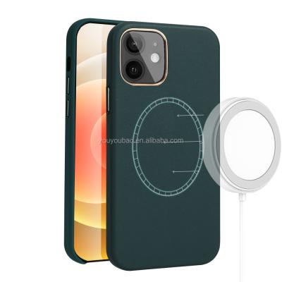 China Magnetic Case For iPhone 12 Pro PU Leather Magnetic Phone Case Compatible For Apple 12 12 Pro for sale