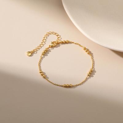 China Cheap price high quality premium quality 18k gold plated delicate fashion accessory ladies thin bracelets for sale