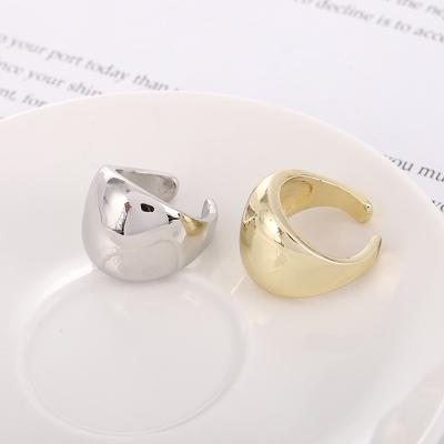 China High quality manufacturers supply cheap price silver gold plated women retro personality open adjustable ring for sale