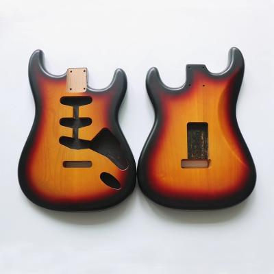 China 2 Piece Alder Nitro Satin Finished Sunburst 2 Piece Alder Wood ST Guitar Body Used For DIY SSS Guitars for sale