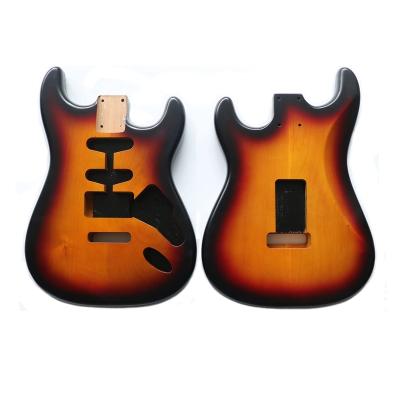 China 2 piece matched alder wood nitro satin nitro ST guitar body finished SSH ST guitar body for diy guitar set for sale