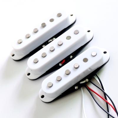 China 1set GUITAR Alnico 2 Magnet Single Coil Guitar Pickup For SSS Start Guitar White Color For Wholesale Online Store for sale