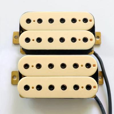 China HH Configuration Electric Guitar Humbucker Pickup With Black Hex Screw Pole Pieces In Ivory Color From OEM Supplier for sale