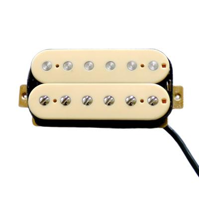 China AlNiCo 2 Ivory Color Humbucker Guitar Pickup Potted GUITAR Quality Wax Vintage For Custom Handmade Guitar Kits With Demo for sale