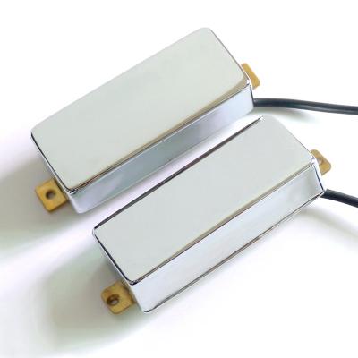 China Mini LP Humbucker 1set Style Alnico 5 Magnet Chrome Cover Mini Size Lp Guitar Pickups For Electric Guitar Build Material for sale