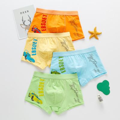 China Antibacterial Fashion Underwear Kids Boy Combed Cotton Baby Boy Cute Printing Kids Underwear for sale