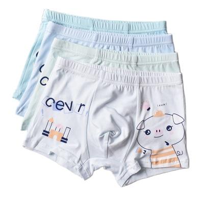 China Hotsale Cute Cotton Boy Printing Comfortable Organic Kids Underwear Antibacterial 4-12 Years Old for sale