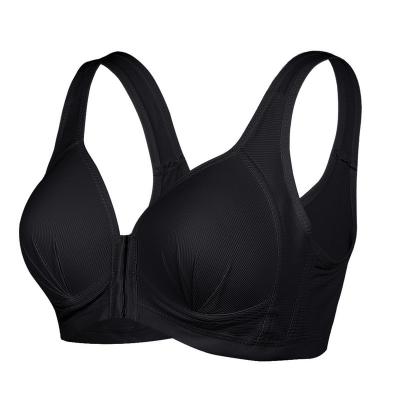 China Viable Size Front Closure Sports Bra Push Up Plus Size BreathableGym Shockproof Fitness Yoga Running Sports Underwear Top for sale