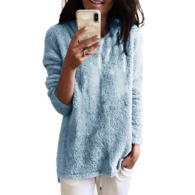 China NEW Autumn And Winter Fashion Women Tops Breathable Fuzzy Blouse Pullover Jumper Loose Casual Sweater Knits Sheath Long Knitted Sweaters for sale