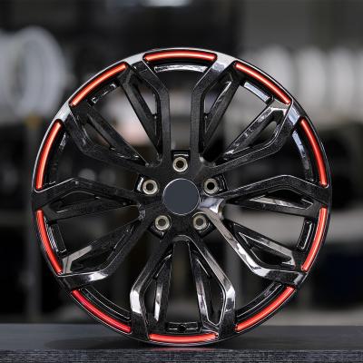 China Drive Wheel Customized 5x112 5x120 5x114.3 5 x130 5x139.7 Forged Wheels With Red Lips For R18 R19 R20 R21 R22 for sale