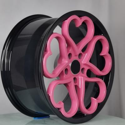 China Custom drive wheel heart shape forged 6063 car aluminum alloy t5 wheels / alloy wheel rim repair for sale